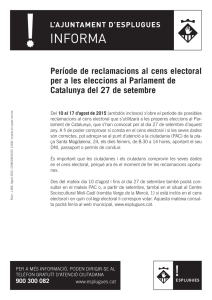 Període de reclamacions al cens electoral per a les eleccions al