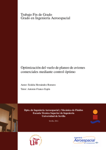 Optimización del vuelo de planeo de aviones comerciales mediante