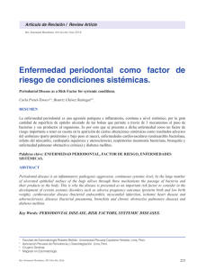 Enfermedad periodontal como factor de riesgo de condiciones