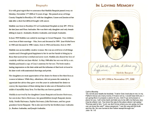 Page 1 Biography It is with great regret that we announce that