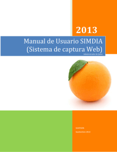 Manual de Usuario SIMDIA (Sistema de captura Web)