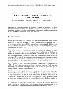 NUCLEO DE UNA ECONOMIA CON INFINITAS MERCANCIAS*