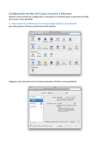 Configuración de Mac OS X para el acceso a Eduroam