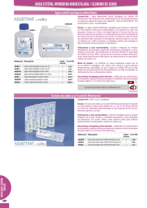 Agua estéril apirógena biodestilada / Cloruro de sodio