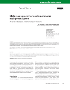 Metástasis placentarias de melanoma maligno