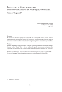 Regímenes políticos y procesos desdemocratizadores en Nicaragua