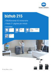 Catálogo bizhub 215, PDF