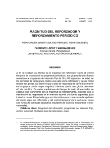 Redalyc. Magnitud del reforzador y reforzamiento periódico. Revista