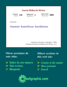 Anemias hemolíticas hereditarias