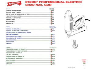 et2oo™ professional electric brad nail gun