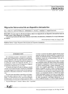 Migración intravesical de un dispositivo intrauterino.