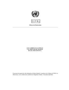 Los cambios en el empleo y el mercado de trabajo de los años