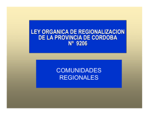 comunidades regionales - Gobierno de la Provincia de Córdoba
