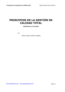 PRINCIPIOS DE LA GESTIÓN DE CALIDAD TOTAL