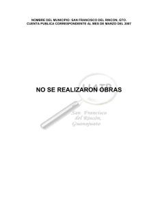 no se realizaron obras - Municipio San Francisco del Rincón