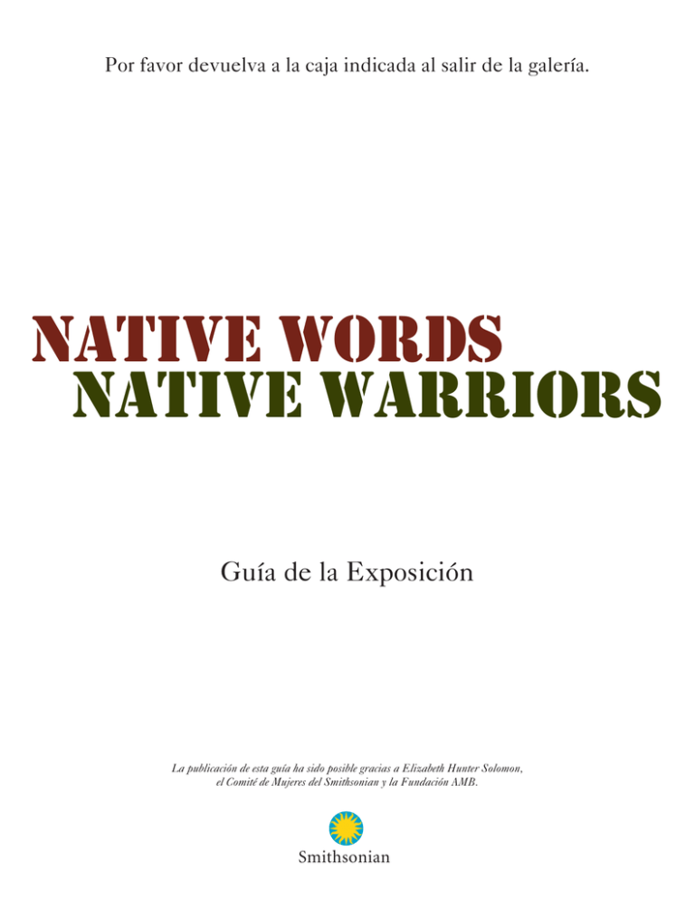 Native Words Native Warriors