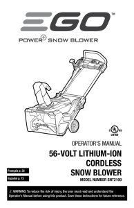 56-volt lithium-ion cordless snow blower