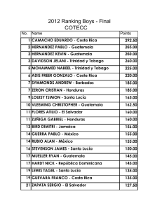COTECC 2012 Ranking Boys