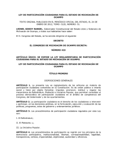 Ley de Participación Ciudadana para el Estado de Michoacán de