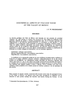 Page 1 GEOCHEMICAL ASPECTS OF VOLCANIC ROCKS OF THE