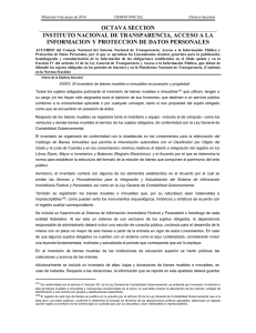 OCTAVA SECCION INSTITUTO NACIONAL DE TRANSPARENCIA