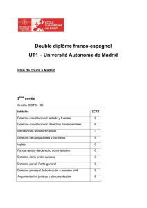 Double diplôme franco-espagnol UT1 – Université Autonome de