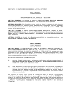 estatutos de deutsche bank, sociedad anónima española título