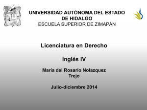 Present Continuous - Universidad Autónoma del Estado de Hidalgo