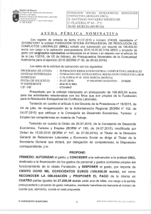 Orden de concesión ORCL - Secretaría de Estado de