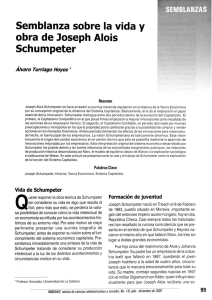 Semblanza sobre la vida y obra de loseph Alois Schumpeter