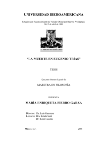 La muerte en Eugenio Trías. TESIS COMPLETA