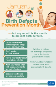 but any month is the month to prevent birth defects.