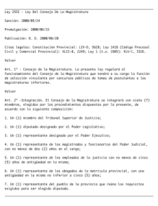 Ley 2552 - Ley Del Consejo De La Magistratura Sanción