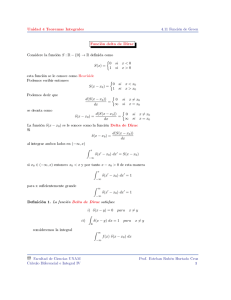 Unidad 4 Teoremas Integrales Función delta de Dirac