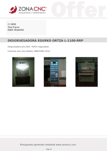 DESGRUESADORA EGURKO ORTZA L-1100-RRP