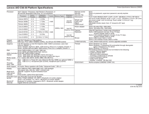 Lenovo AIO C50-30 Platform Specifications