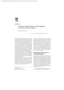 Anales de Cirugía Vascular: versión española de Annals of Vascular