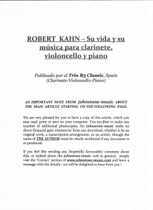 ROBERT KAHN -- Su Vida y su - Johnstone