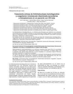 Tratamiento exitoso de linfohistiocitosis hemofagocítica y