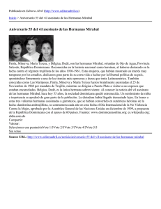 Aniversario 55 del vil asesinato de las Hermanas Mirabal