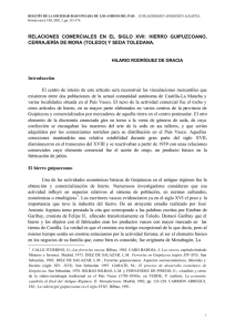 RELACIONES COMERCIALES EN EL SIGLO XVII: HIERRO