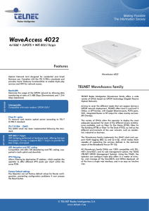WaveAccess 4022 - TELNET Redes Inteligentes