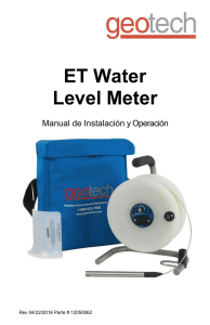 Geotech ET Water Level Meter Manual de Instalación y Operación