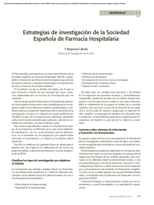 Estrategias de investigación de la Sociedad Española de