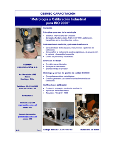 Metrología y Calibración Industrial para ISO 9000