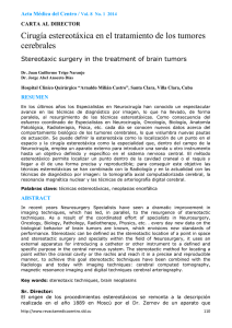 Cirugía estereotáxica en el tratamiento de los tumores cerebrales