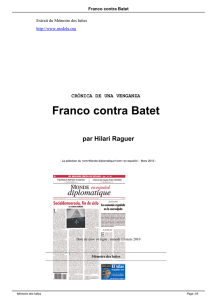 Franco contra Batet - Mémoire des luttes