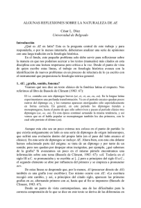 Algunas reflexiones sobre la naturaleza de AE