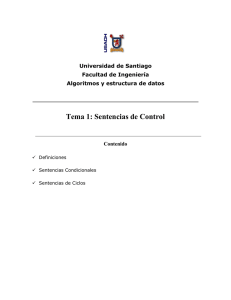 Tema 1: Sentencias de Control