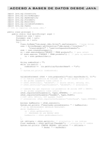 ACCESO A BASES DE DATOS DESDE JAVA
